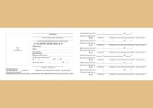 Студенческий билет ВПО (образец 2013 года, Приказ №203, ч/б)