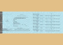 Студенческий билет ВПО (образец 2013 года, Приказ №203, цветной)