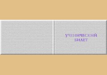 Ученический билет (установленный образец, первого вида)