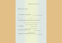 Приложение к диплому о профессиональной переподготовке, формат А4, (установленный образец, третьего вида)